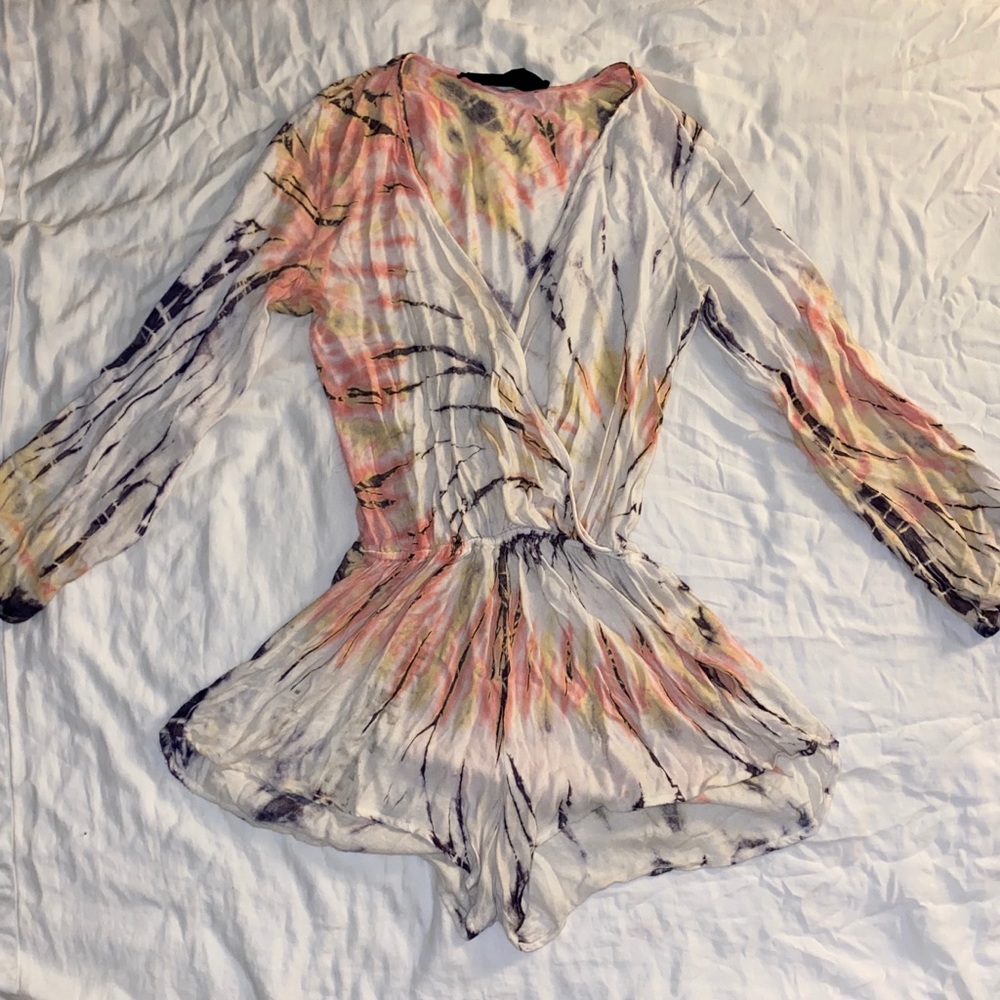Blue Life tie-dye romper - S